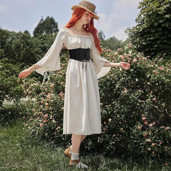 Corset Belt For Women, Vintage Lace-up Waspie Elastic Cincher Waist Dresses🙂 - Picture 6 of 7